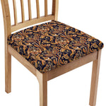 Gold And Blue Paisley Pattern Print Chair Cushion Cover