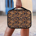 Gold And Blue Paisley Pattern Print Classic Bible Case