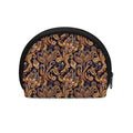Gold And Blue Paisley Pattern Print Coin Purse