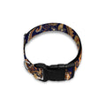 Gold And Blue Paisley Pattern Print Dog Collar