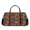 Gold And Blue Paisley Pattern Print Duffel Bag