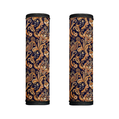 Gold And Blue Paisley Pattern Print Handle Covers