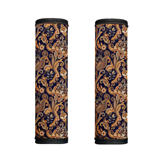 Gold And Blue Paisley Pattern Print Handle Covers