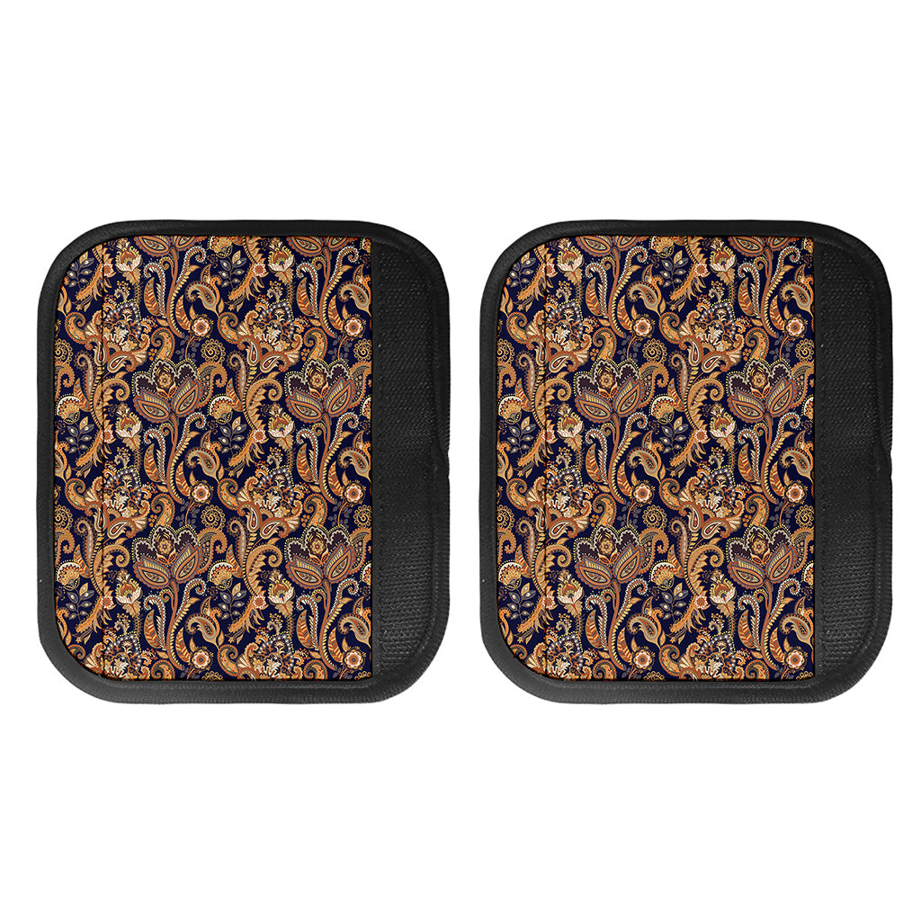 Gold And Blue Paisley Pattern Print Handle Covers