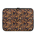 Gold And Blue Paisley Pattern Print Laptop Sleeve