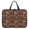 Gold And Blue Paisley Pattern Print Laptop Sleeve With Handle