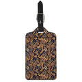 Gold And Blue Paisley Pattern Print Luggage Tag