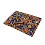 Gold And Blue Paisley Pattern Print Pet Cooling Mat Cover