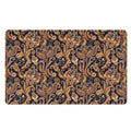 Gold And Blue Paisley Pattern Print Polyester Doormat