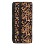 Gold And Blue Paisley Pattern Print Refrigerator Handle Covers
