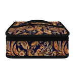 Gold And Blue Paisley Pattern Print Small Lunch Bag