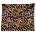 Gold And Blue Paisley Pattern Print Tapestry