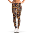 Gold And Blue Paisley Pattern Print Women's Leggings