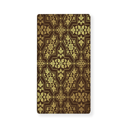 Gold And Brown Thai Pattern Print Baby Crib Sheet