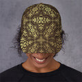 Gold And Brown Thai Pattern Print Baseball Cap