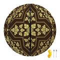 Gold And Brown Thai Pattern Print Basketball