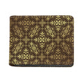 Gold And Brown Thai Pattern Print Bifold Wallet
