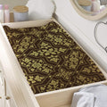 Gold And Brown Thai Pattern Print Changing Pad Cover
