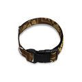 Gold And Brown Thai Pattern Print Dog Collar