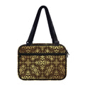 Gold And Brown Thai Pattern Print Double Strap Bible Bag
