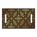 Gold And Brown Thai Pattern Print Golf Cart Seat Cover
