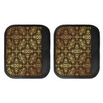 Gold And Brown Thai Pattern Print Handle Covers
