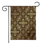Gold And Brown Thai Pattern Print House Flag