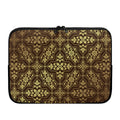 Gold And Brown Thai Pattern Print Laptop Sleeve
