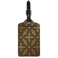 Gold And Brown Thai Pattern Print Luggage Tag
