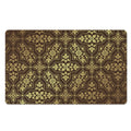 Gold And Brown Thai Pattern Print Polyester Doormat