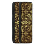 Gold And Brown Thai Pattern Print Refrigerator Handle Covers
