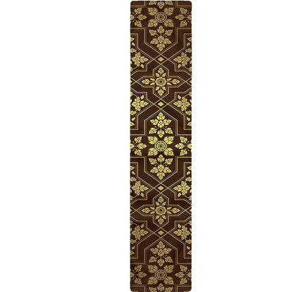 Gold And Brown Thai Pattern Print Table Runner