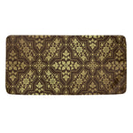 Gold And Brown Thai Pattern Print Towel
