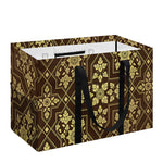 Gold And Brown Thai Pattern Print Utility Tote Bag