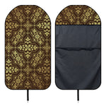Gold And Brown Thai Pattern Print Waterproof Car Seat Cover