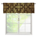 Gold And Brown Thai Pattern Print Window Valance