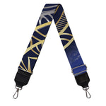 Gold And Grey Yin Yang Flower Print Bag Strap