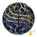 Gold And Grey Yin Yang Flower Print Basketball