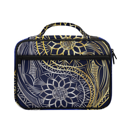 Gold And Grey Yin Yang Flower Print Briefcase Bible Bag