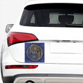 Gold And Grey Yin Yang Flower Print Car Sticker