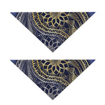 Gold And Grey Yin Yang Flower Print Dog Bandana