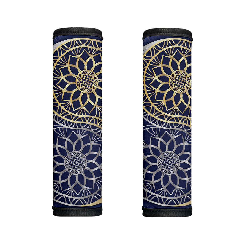 Gold And Grey Yin Yang Flower Print Handle Covers