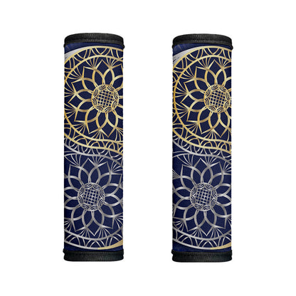 Gold And Grey Yin Yang Flower Print Handle Covers