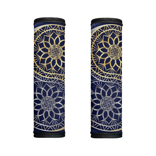 Gold And Grey Yin Yang Flower Print Handle Covers