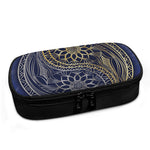 Gold And Grey Yin Yang Flower Print Insulin Cooler Travel Case
