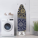 Gold And Grey Yin Yang Flower Print Ironing Board Cover