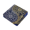 Gold And Grey Yin Yang Flower Print Outdoor Seat Cushion Cover