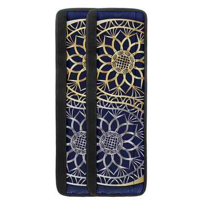 Gold And Grey Yin Yang Flower Print Refrigerator Handle Covers