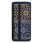 Gold And Grey Yin Yang Flower Print Refrigerator Handle Covers
