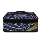 Gold And Grey Yin Yang Flower Print Small Lunch Bag